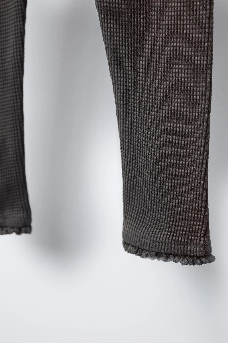 LEGGING WAFFLE À DENTELLE
