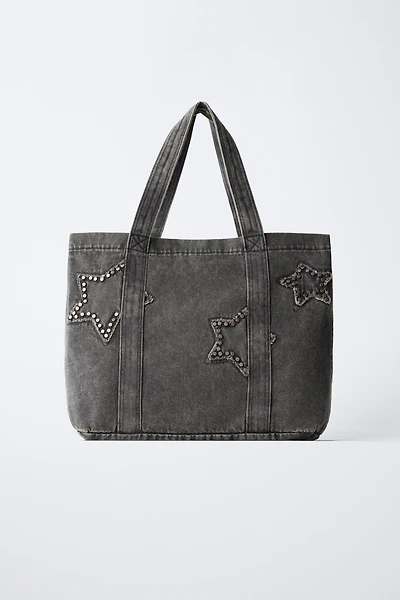 SHOPPER DENIM ÉTOILES