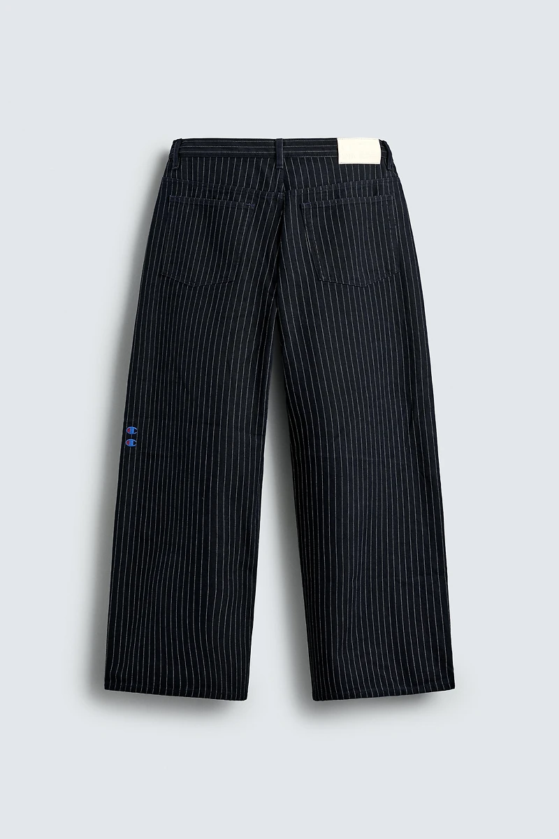 CHAMPION ® X ZARA STRIPED BAGGY FIT JEANS