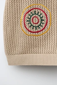 EMBROIDERED KNIT SHIRT