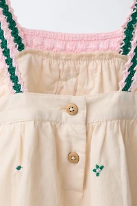 ROBE À FLEURS BRODÉES