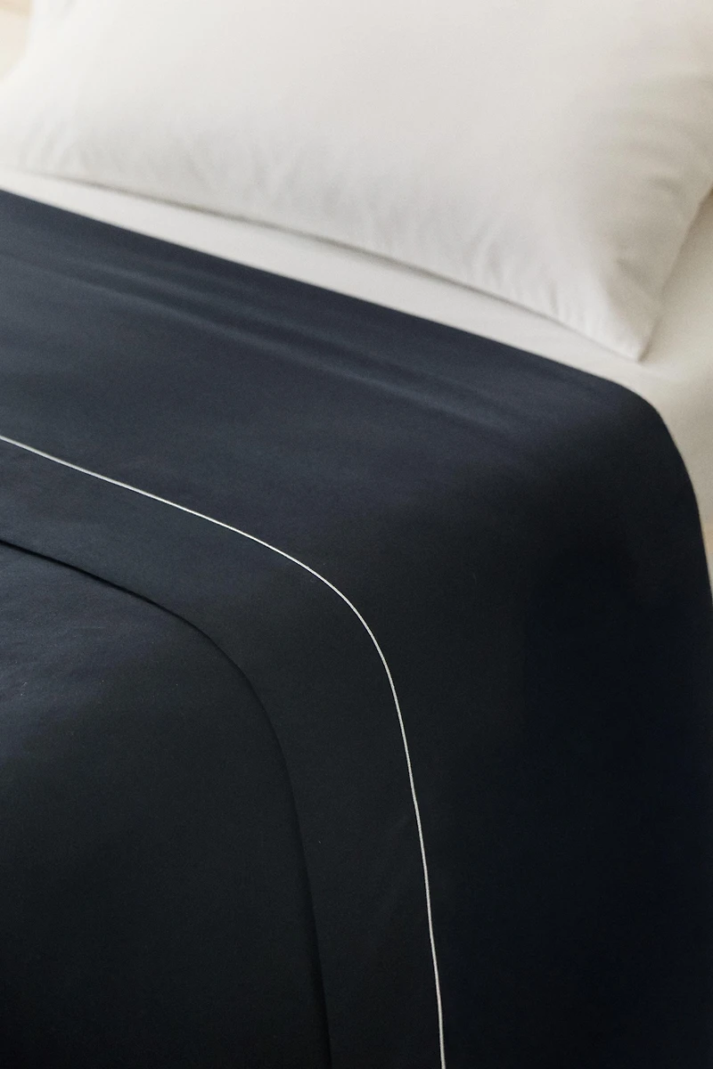 SCALLOPED SATEEN FLAT SHEET (500 THREAD COUNT)