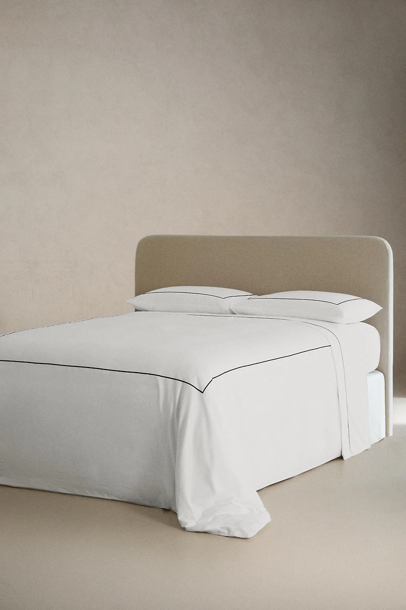 SCALLOPED SATEEN DUVET COVER