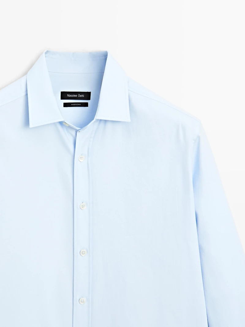Chemise regular en coton mélangé