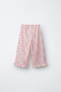 TEXTURED FLORAL PANTS