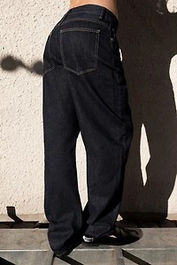 HIGH-WAIST BARREL TRF JEANS