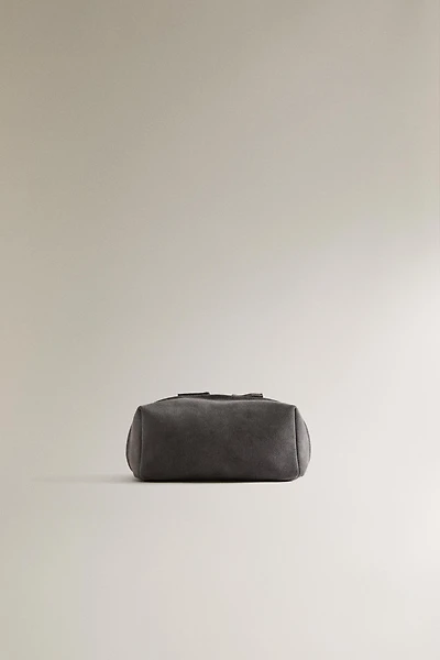 MEDIUM SPLIT SUEDE MAKEUP BAG