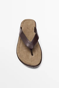 Leather platform sandals