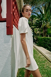 BALLOON SLEEVE SHORT DRESS