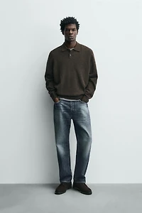 REGULAR FIT WOOL BLEND KNIT POLO SHIRT