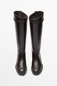 Botte cavalière en cuir
