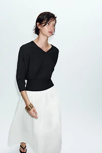 PUFF SLEEVE KNIT JUMPER