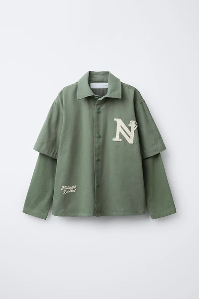PATCH DOUBLE SLEEVE SHIRT