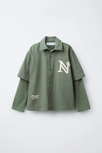 PATCH DOUBLE SLEEVE SHIRT