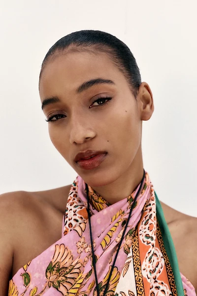 FOULARD IMPRIMÉ AVEC COTON