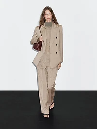 100% wool double-breasted blazer