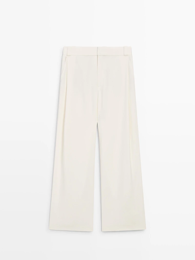 Wide-leg trousers with darts - STUDIO