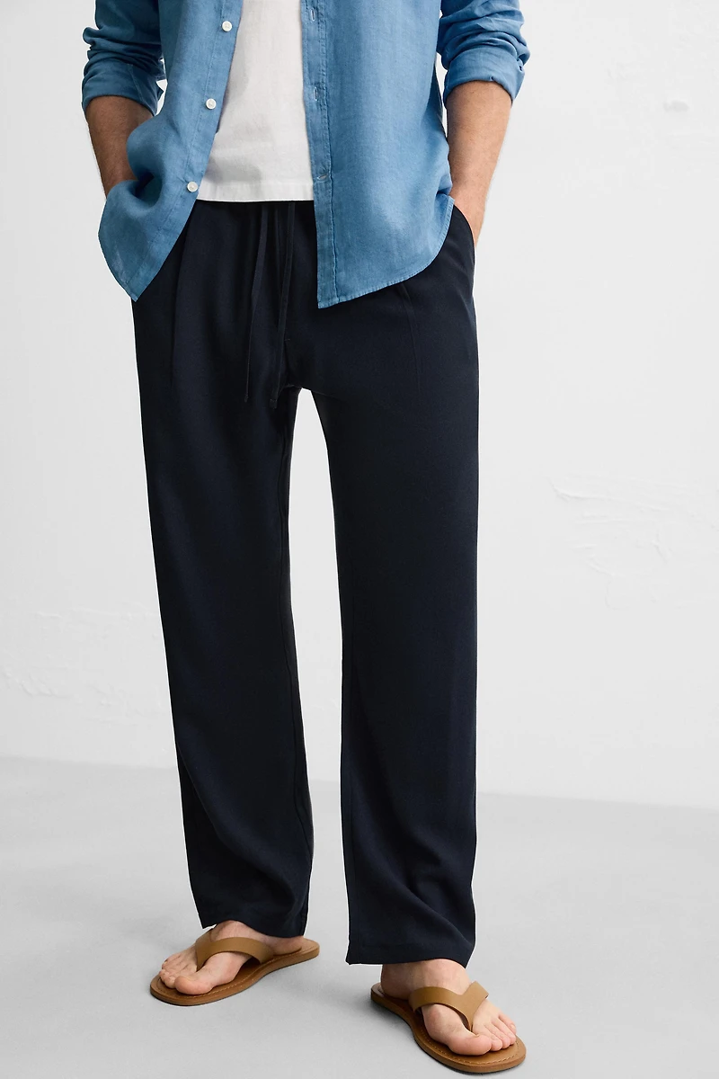 RELAXED FIT LYOCELL PANTS