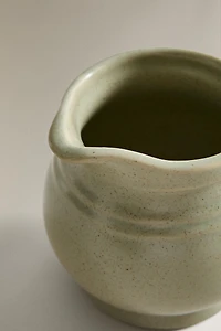 LOW STONEWARE PITCHER