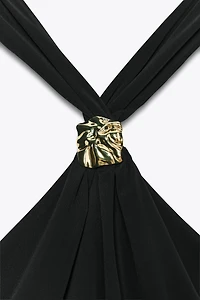 FITTED WRAP DRESS