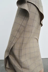 PLAID RUFFLED SKIRT ZW COLLECTION