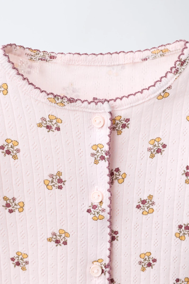 ENSEMBLE VESTE, BODY ET LEGGING IMPRIMÉ FLEURS