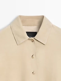 Suede leather shirt