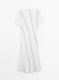 Robe fluide lin contrastes