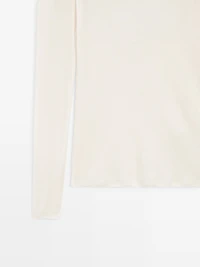 Knit 100% cashmere high neck sweater - LIMITED