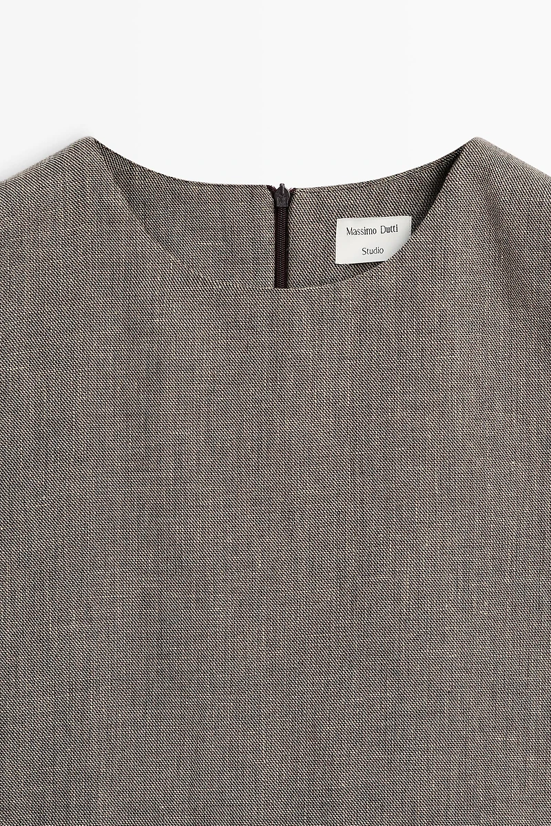 STUDIO textured top with cut-out details