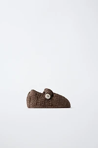 CHAUSSONS EN MAILLE BOUTON