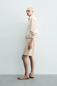 WASHED TEXT PRINT JOGGER SHORTS
