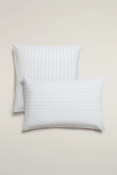 DOUBLE STRIPE COTTON PERCALE PILLOWCASE