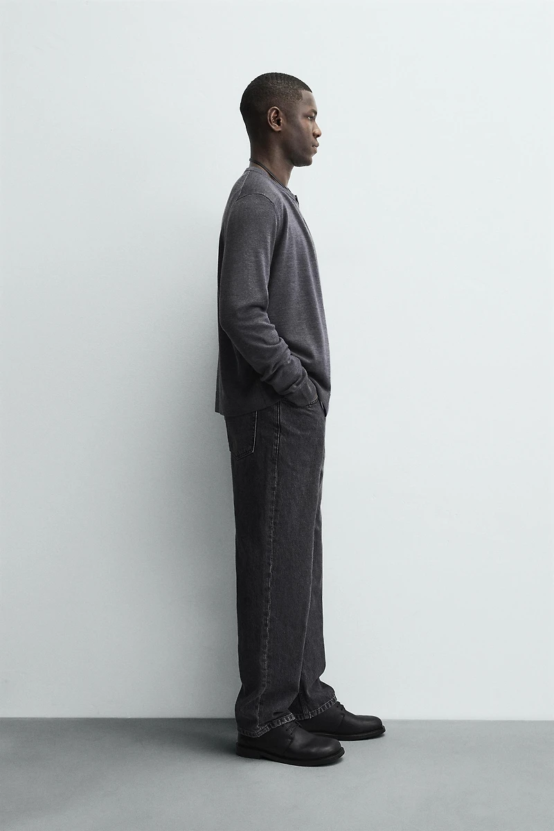 WOOL BLEND REGULAR FIT CARDIGAN
