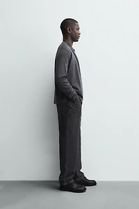 WOOL BLEND REGULAR FIT CARDIGAN