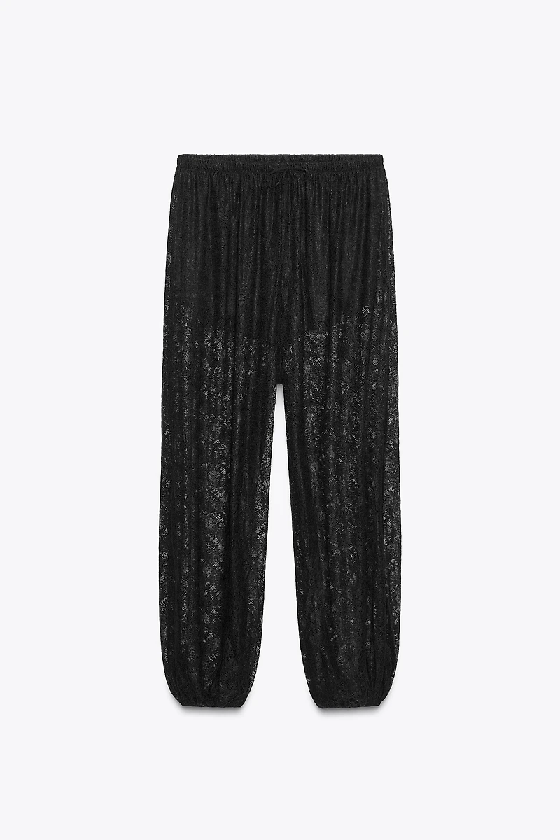 PANTALON BALLON DENTELLE