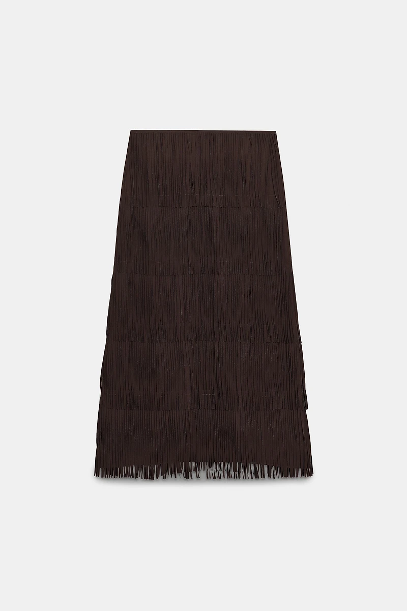 ZW COLLECTION FRINGED PENCIL SKIRT