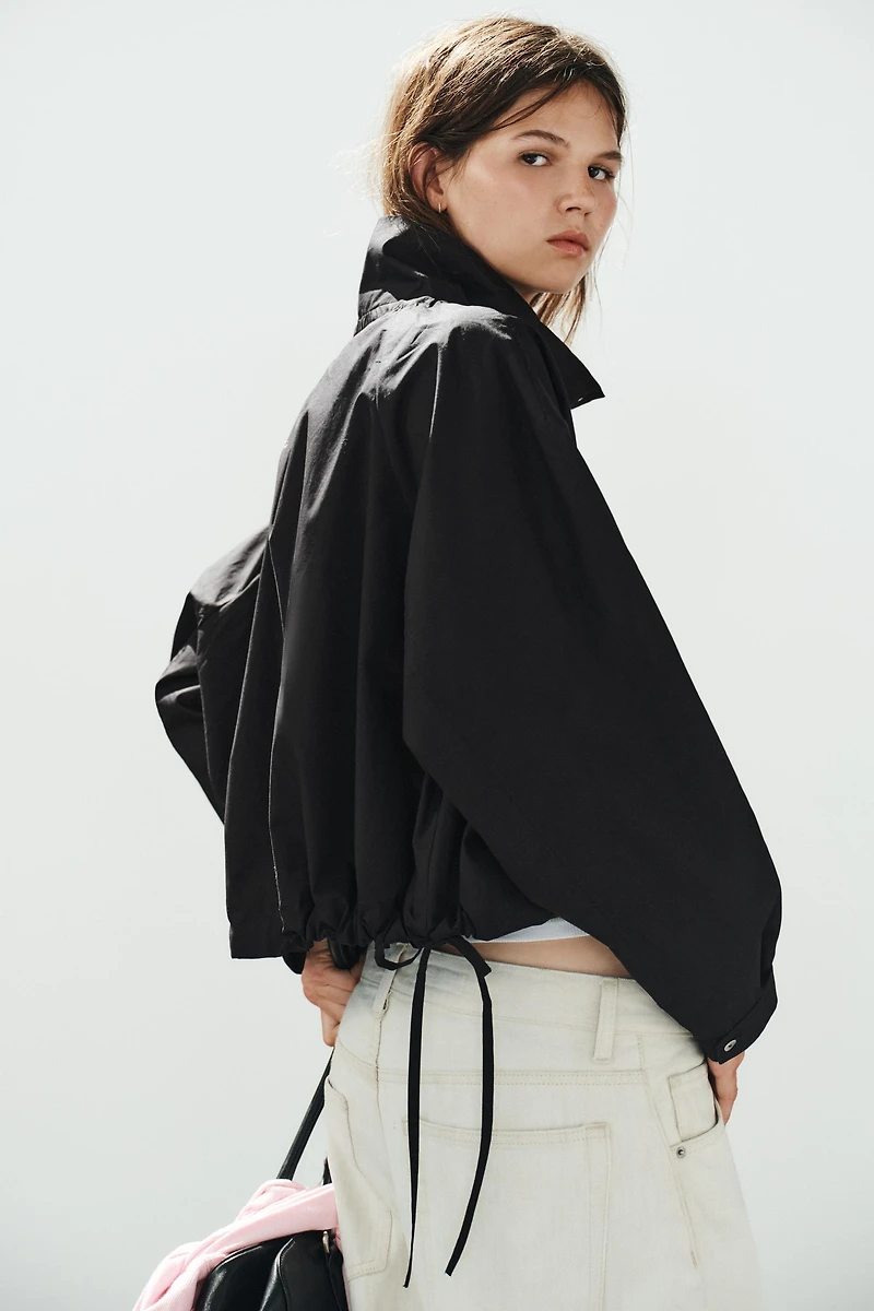 COTTON TIE-DETAIL JACKET