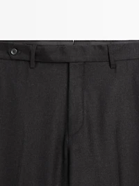 100% wool flannel trousers