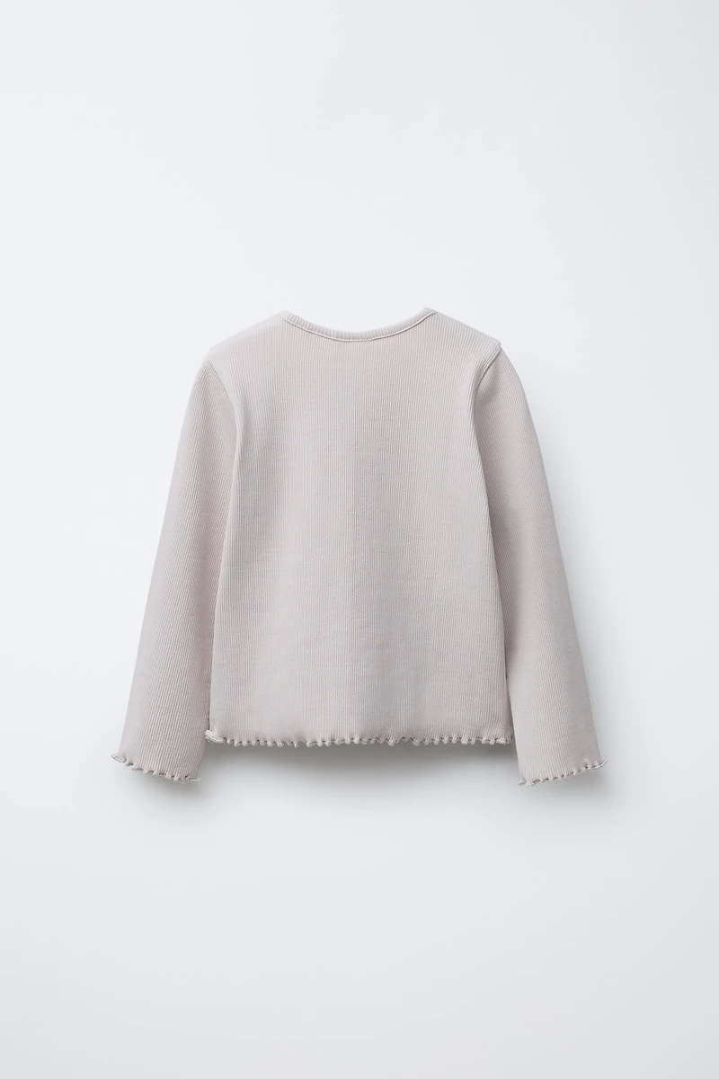 RIBBED HEART T-SHIRT