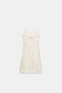 SHINY DRAPED MINI DRESS