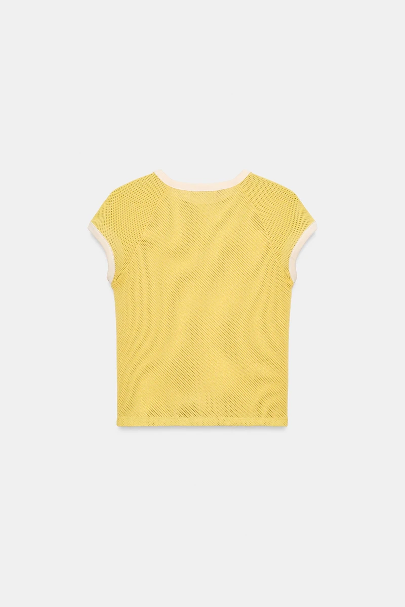 CONTRAST TRIM T-SHIRT