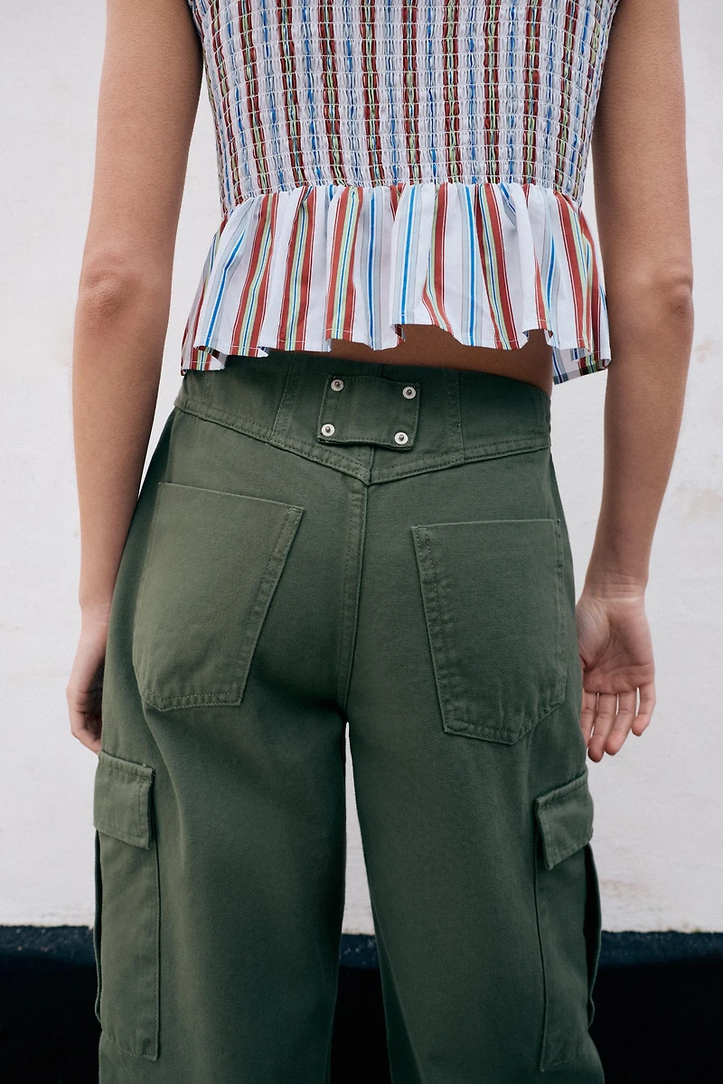 MID-RISE CARGO PANTS