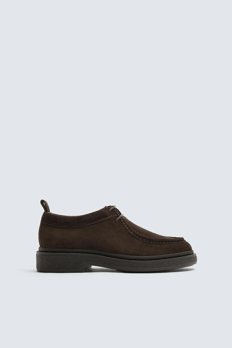 LEATHER RAISED SEAM SHOES