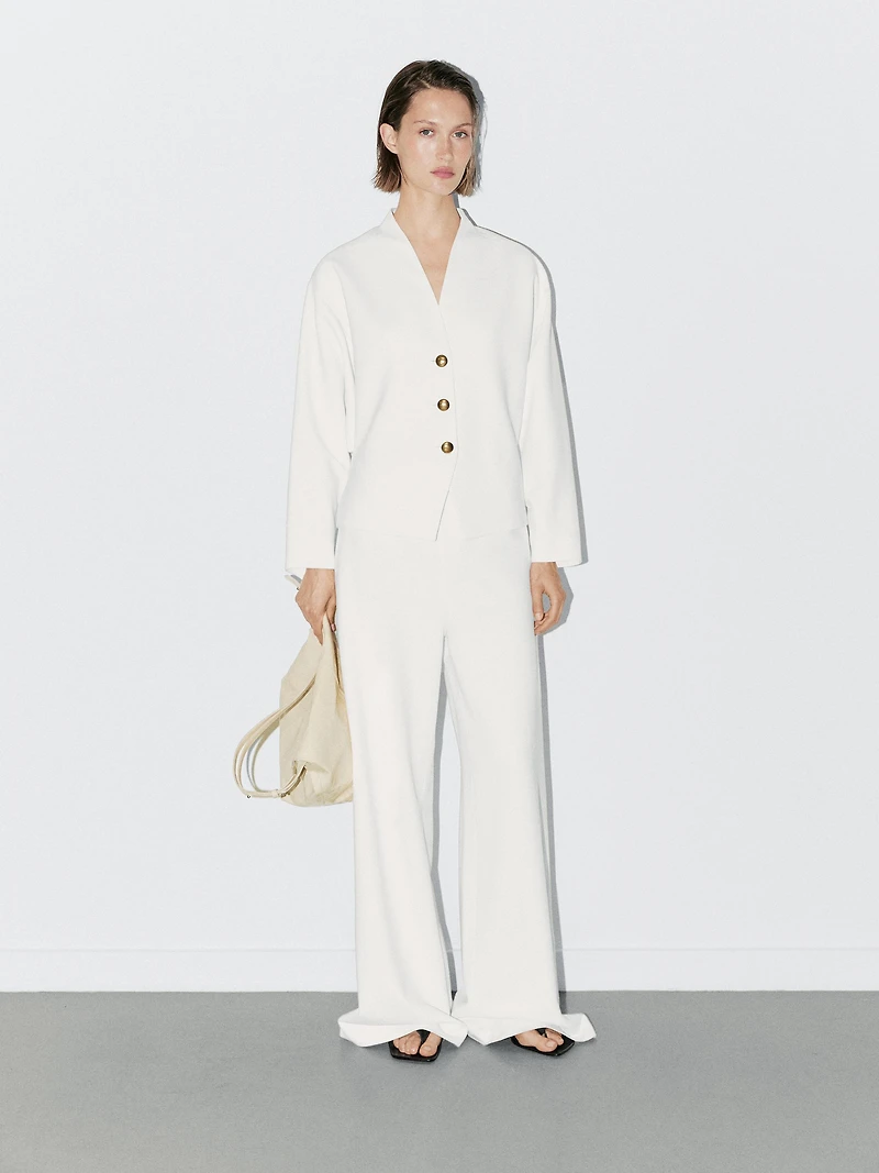 Flowing blazer with gold-toned buttons - STUDIO
