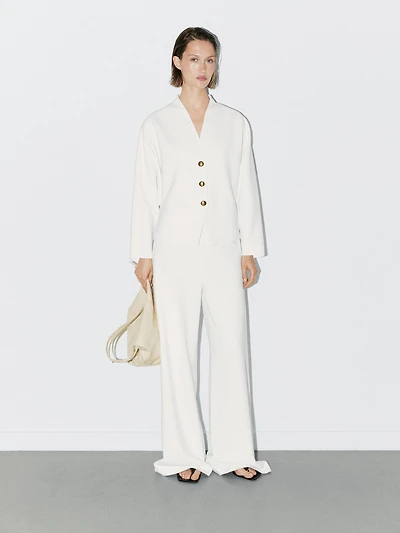 Flowing blazer with gold-toned buttons - STUDIO