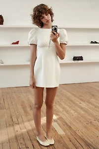 SHORT PLEATED DRESS WITH POCKETS
