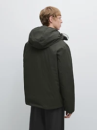 Short puffer parka a feather and down blend