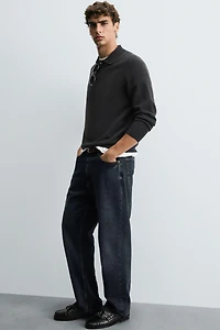 WOOL-CASHMERE KNIT POLO SHIRT