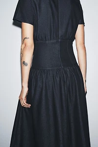 ZW COLLECTION DENIM MIDI DRESS